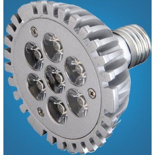 Free shiping AC 85-265V PAR30 E27 dimmable dimmer 7W led spotlight par30 7*1W led lamp
