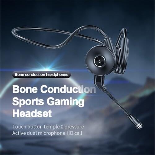 Wireless Bluetooth5.0 Headphones Bone Conduction Earphones Stereo Handsfree Earbud Outpoor Sport Waterproof Headsets With Mic