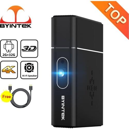 BYINTEK U30 Full HD 1080P 2K 3D 4K Android Smart TV Wifi Portable Mini LED DLP Projector Beamer For SmartPhone Tablet Laptop PC