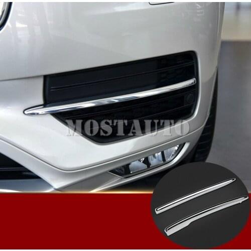 For VOLVO XC90 ABS Chrome Front Bumper Grille Fog Light Cover Trim 2016-2020 2pcs Car Accessories Interior Car Decor Car Trim