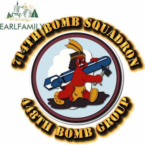 EARLFAMILY 13cm x 12.7cm for 714th Bomb SquadronTribal Figures Decal Scratch-Proof VAN Car Stickers Surfboard RV Vinyl Car Wrap