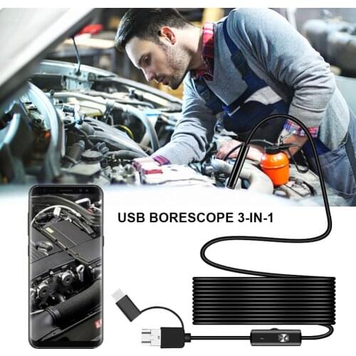 Endoscope For Cars USB Borescope Endoscope Camera IP68 Waterproof Snake Camera Inspection HD Camera For Smartphone