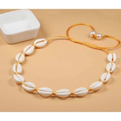 Hot Bohemian Natural Seashell Necklace For Women Summer Beach Conch Handmade Choker Trendy Fashion Jewelry Holiday Collares Gift