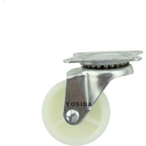 New 2.5''Durable Nylon Rubber Swivel Castor Wheels Furniture Plate Caster Home Office Computer Chair Castor Display Shelf Wheels