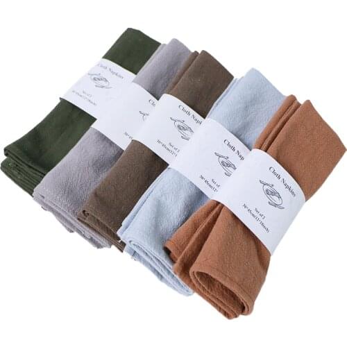 Set Of 6 Cloth Napkins Durable Washable Comfortable Ramie Weaving Reusable Japanese Style For Kitchen Wedding Decoration