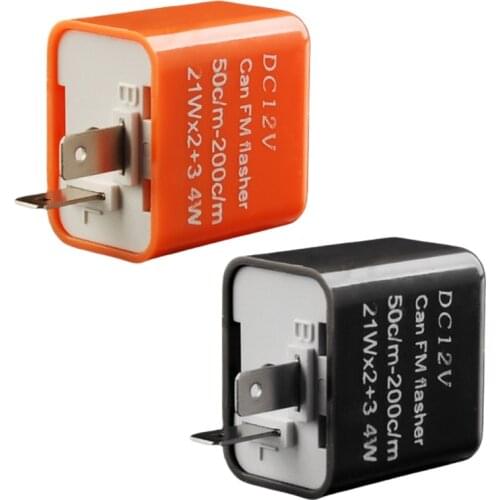 New 12V 2 Pin Motorcycle Blinker Adjustable LED Flasher Relay Turn Signal Indicator Hyper Flashing