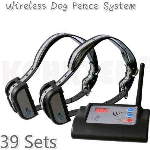 KPHRTEK 882C New Arrival Rechargeable Wireless Electronic Pet Dog Fence System With 2 Receiver Dog Training Collar 39 pieces