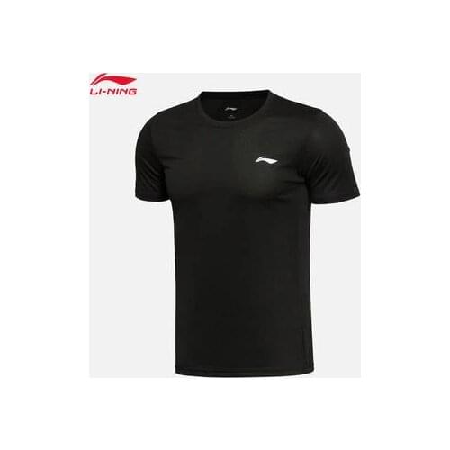 LINING 2021 Summer Men Table Tennis Clothes T-shirt Breathable Running Training Fitness T-shirt AHSR591