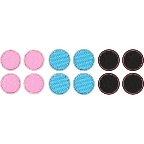 Cup Holder Coaster 2.75 Inch Car Interior Round Cup Holder Pad Cup Holder Insert Drink Coaster for Cars SUV 4PCS