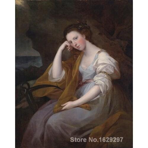 Portrait of Louisa Leveson Gower as Spes (Goddess of Hope) by Angelica Kauffman Canvas art Painting High quality Hand painted