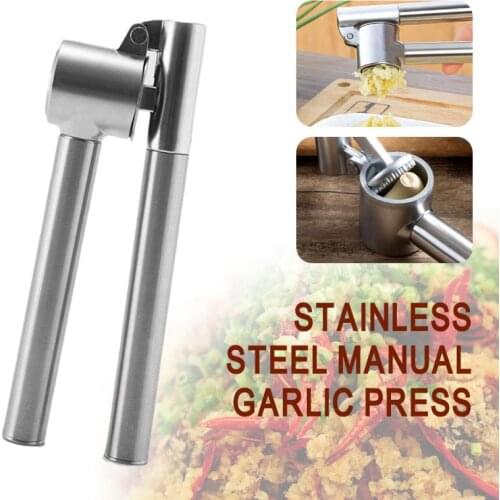 Kitchen Stainless Steel Garlic Press Crusher Home Cooking Vegetables Ginger Squeezer Masher Handheld Ginger Garlic Mincer Tools