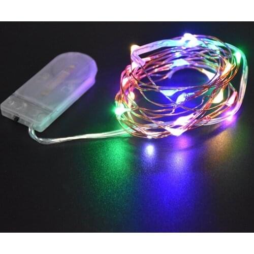 Christmas Lights 1M/2M Waterproof Copper mini Fairy String Light Decoration Lamp for Home Wedding Operated by CR2032 Battery