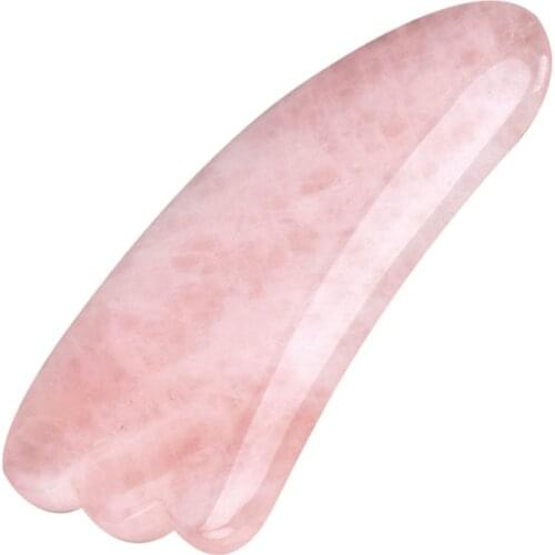Rose Quartz Guasha Jade Face Massager Skin Care Tools China Traditional Mat Neck Back Head Body Massage & Relaxation