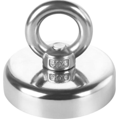 1/5/10Pcs D42 D48 D55 D60 Fishing Magnets with Ring Round Strong Neodymium Magnet Powerful Search Magnetic Sea Salvage Magnets
