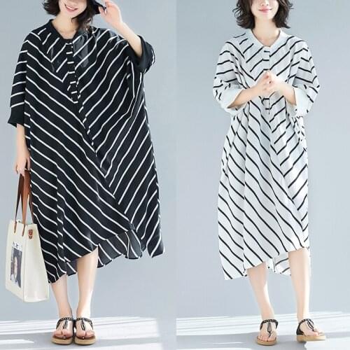 Make early autumn the new stripe dress joker in long batwing sleeve (limited) at five