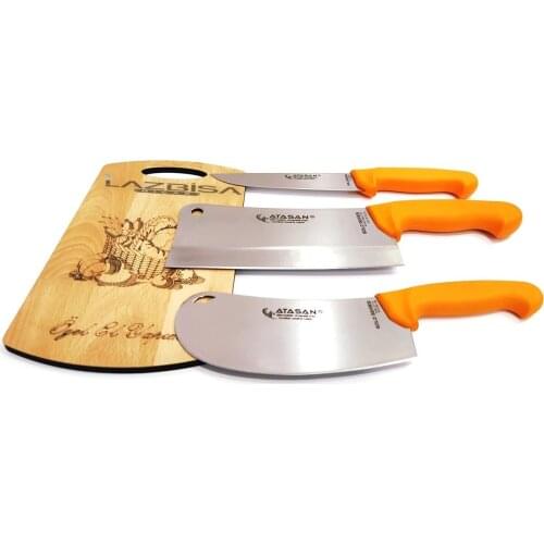 Chef Knife Gold bread Burrito Onion Pizza Cutter Kitchen Knife Set