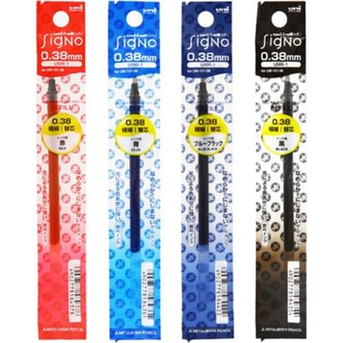 8 Pieces Uni-Ball Signo Refill for UM-151 Retractable Gel Ink Pen 0.38 mm stylo 2018