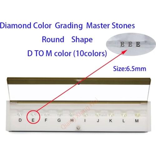Specifications of diamond standard cz master and D To M white Color round shape with laser Cubic Zirconia stone Tester Tools