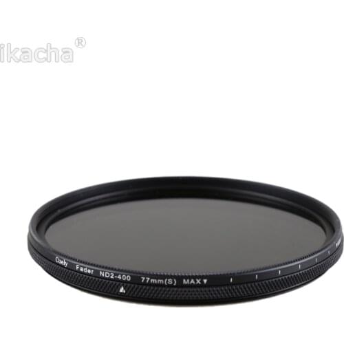 49 52 55 58 62 67 72 77 82mm Slim Adjustable Neutral Density ND2-400 Filter for Canon Nikon Sony All Camera Lens