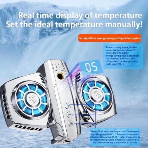 Universal Mobile Phone USB Game Cooler System Dual Cooling Fan Gamepad Holder Stand Radiator For Iphone Xiaomi Huawei Samsung