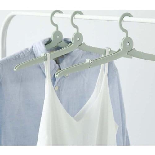 1pcs Pp Clothes Rack Aluminium Hangers Multifunctional Mini Folding Clothes Hanger Portable Travel Drying Rack Space Saver