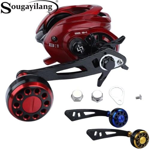 Sougayilang High Quality Full Metal Fishing Reel Handle for Baitcasting Water Drop Wheel Fishing Handle Knob Replacement Parts