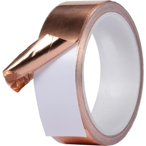 50mm X 5.5m Double Conductive Adhesive Duct Tape Shielding Copper Tape Foil Great For Slug Repellent EMI Shielding Stained Glass