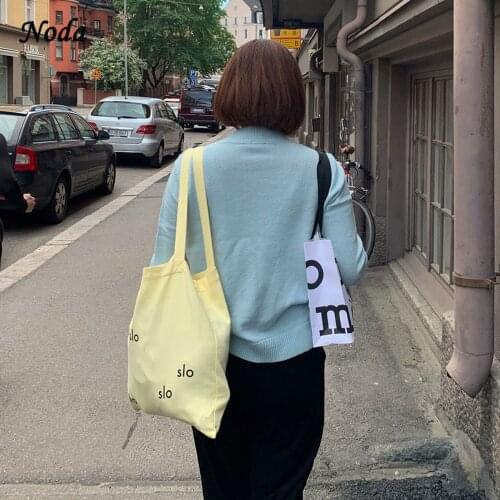 Women Shopping Bag Grocery List Design Ladies Cute Colors Shoulder Bag Eco Canvas Handbag Reusable Cotton Cloth Fabric Tote
