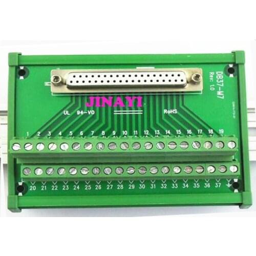 2pcs DB37 37 pins D-SUB DR-37 Male Female signals Terminal PCB Breakout 2 row Adapter Connector