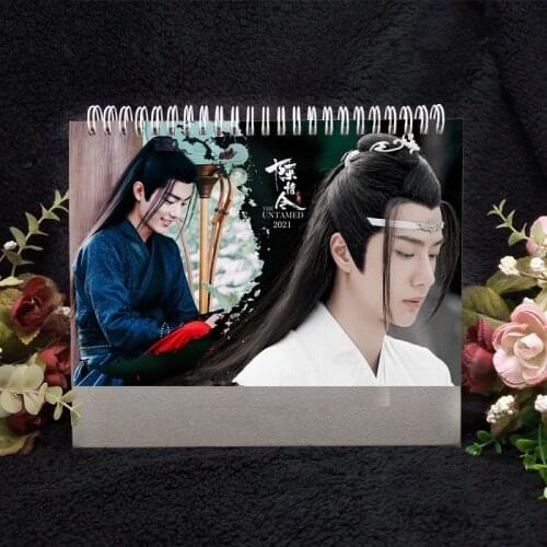 2021 Year The Untamed Xiao Zhan, Wang Yibo Calendar Chen Qing Ling Desktop Calendars Fans Gift 2021.01-2021.12