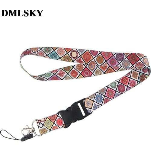 24pcs/lot Retro Cool Lanyard Keychain Lanyards for keys Badge ID Mobile Phone Rope Neck Straps Accessories Gifts M3831
