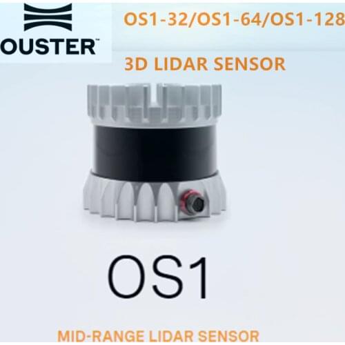 3D lidar Ouster Mid-Range High-Resolution Imaging Lidar OS1 32/64 /128 lines for autonomous delivery Autonomous driving