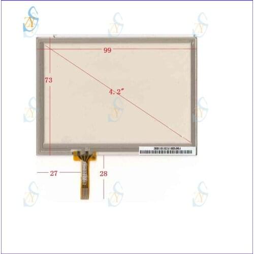 ZhiYuSun 2PCS/Lot 4.2inch 4-wire resistive for Eturbo touch panel for Car DVD,mp5 playear GPS Navigator screen glass