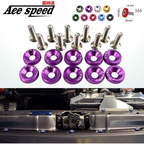 Aluminum Fender Washers and Bolt 10 Pcs/Pack For JDM Style for Honda Civic Integra RSX EK EG DC