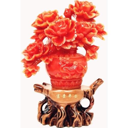 FREE SHIPPING THE NEW WEDDING BUSINESS GIFTS CHINESE FURNISHING BEST LUCK LUCKY ABSORPTION PEONY NEW YEAR DECORATIONS DECOR