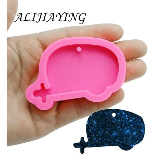 Shiny keychain tent mold key ring decoration silicone mold for DIY epoxy resin wholesale DY0071