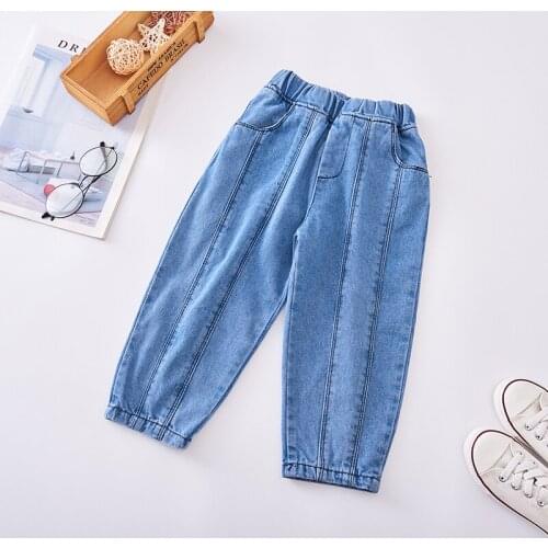2020 Summer Childrens Jeans Loose Dids Girls Boy Denim Pants Soft Harem Pants