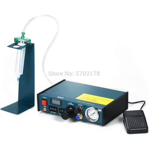 BY-983A glue dispenser equipment,manual pedaling glue double control dispensing system,automatic epoxy resin dispensing