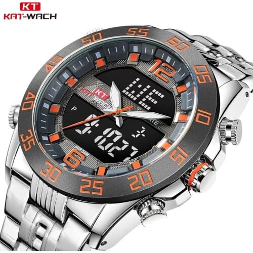KAT-WACH Watch Men Top Brand Luxury Military Army Sports Casual Waterproof Mens Watches Quartz Stainless Steel Wristwatch