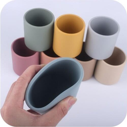 Baby Learning Drinking Cup BPA-free Heat-Resistant Silicone Water Mug Infant Toddler Feeding Drinkware