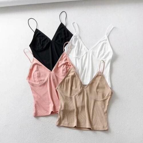 Sexy Women Elastic knitting Crop Top Cropped Solid Camis beach Retro Punk Female Sleeveless straps Tops Fitness For Lady
