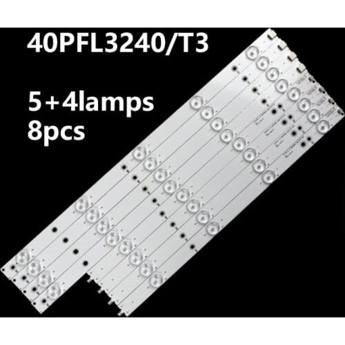 LED Backlight Strips For Philips 40PFL3240/T3 40PFS6609/12 40PFT4009/60 Bars GJ-DLEDII P5-400-D409-V7 Bands Rulers 2K15-D2P5-395
