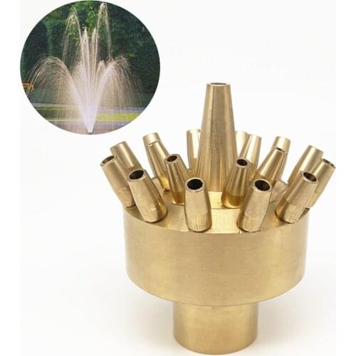 New 1" 1.5" Brass 3 Layers Fountain Nozzles Garden Pool Fountain Head