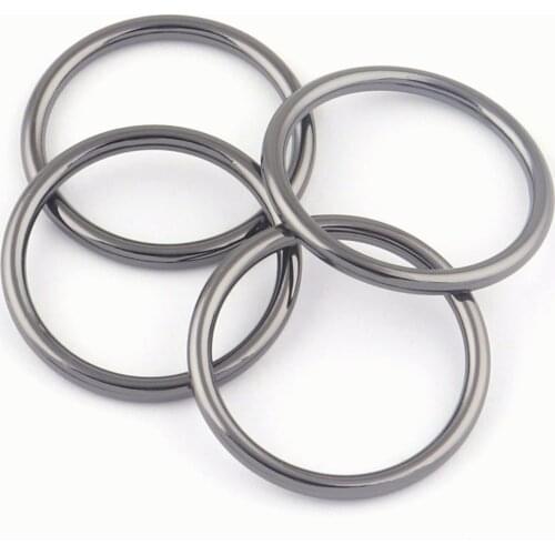 30mm Gunmetal O Rings Welded Metal Loop Round Formed strap Ring Bag Holder Handbag Purse Bag clasp Making Hardware Supplies
