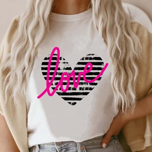 Fashion Women Print Graphic Love Beach Cute Fall T-shirt Short Sleeve Tee T Shirt Female Cartoon Top 90s Ladies Clothing