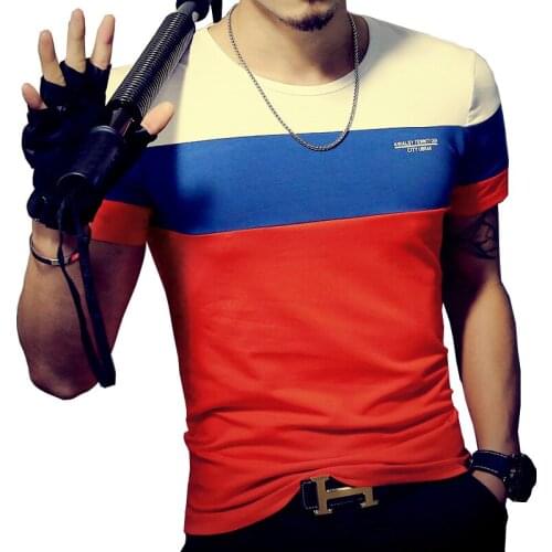 Plus Size Hip Hop Top Tees Shirt M-5Xl New Fashion Brand Mens Short Sleeve T Shirt Summer O Neck Patchwork T Shirt Men Hot Sale