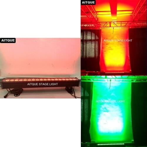 2lot Led outdoor lighting bar led 18x12w dmx wall washer rgbwa ip65 dmx512 led rgb wall washer