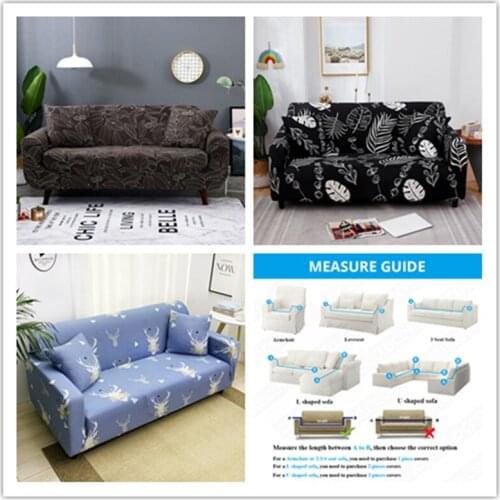 Single/double/three/four-seater stretch sofa cover fractal sofa cover for living room sofa cover L-shaped armchair cover