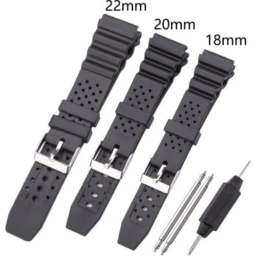 18mm 20mm 22mm Watchbands Silicone Rubber Watch Band For Casio Replace Electronic Wrist Watch Band Watch Sports Straps