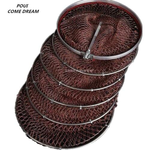 Strong diameter 33cm-45cm fishing bag outdoor Fishing supplies rede de pesca nylon network bag fishing bag fishing tool 11 sizes